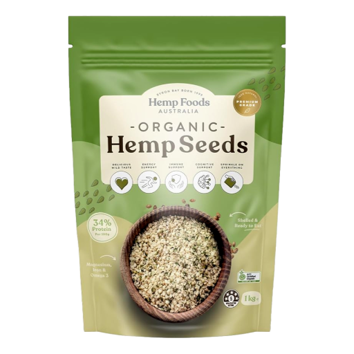 Hemp Foods Australia - Organic Hemp Seeds Hulled 1kg