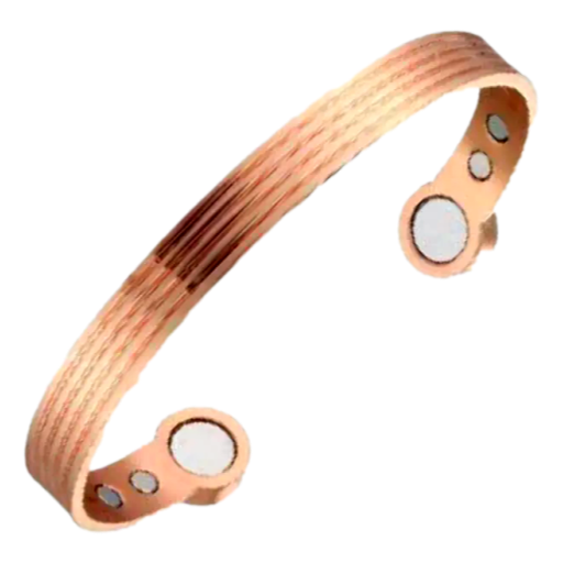 Ayurveda Specialist - Copper Health Clamp Bracelet with 2 Large and 4 Small Magnets