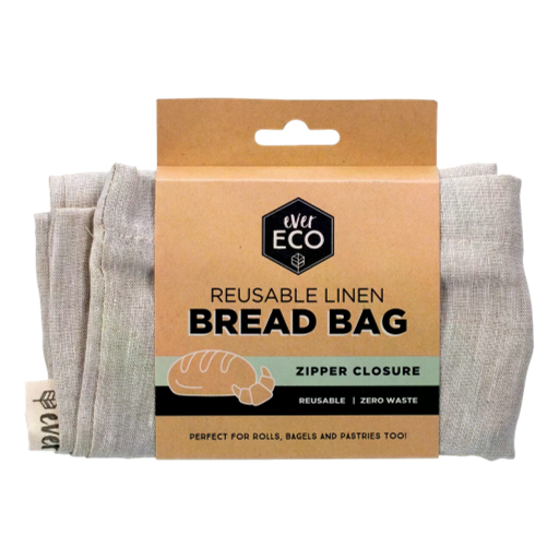 Ever Eco - Reusable Linen Bread Bag Zipper Closure 32 x 40cm