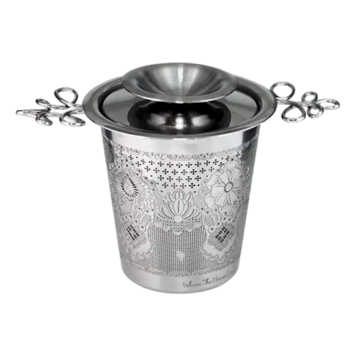 01living - Tea Infuser Loose Leaf Strainer Silver Where The Heart Resides ea