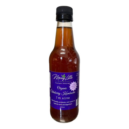 Merry Little Elderberry - Organic Raw Elderberry Kombucha 330ml (not postable)