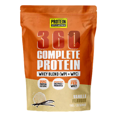 Protein Supplies - 360 Whey Powder Vanilla Bean 1kg