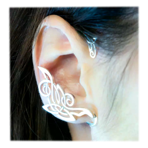 Dreamtower - Celtic Ear Cuff, No-Piercing Sterling Silver Wrap Right