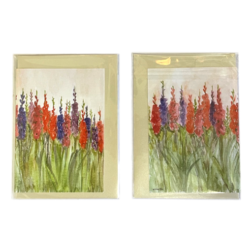 Kathryn Thorley - Blank Greeting Card Gladioli