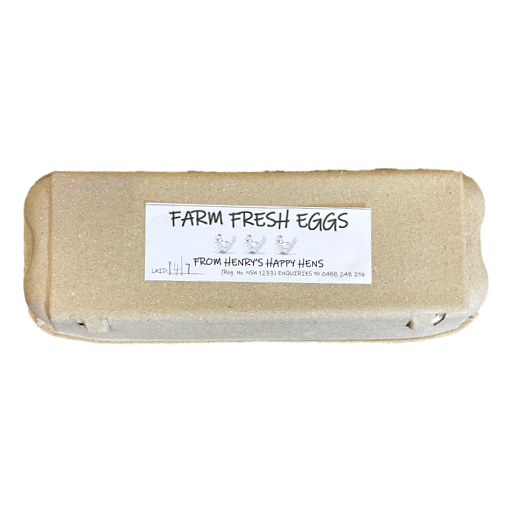 Henry's Happy Hens - Farm Fresh Eggs per doz (not postable)