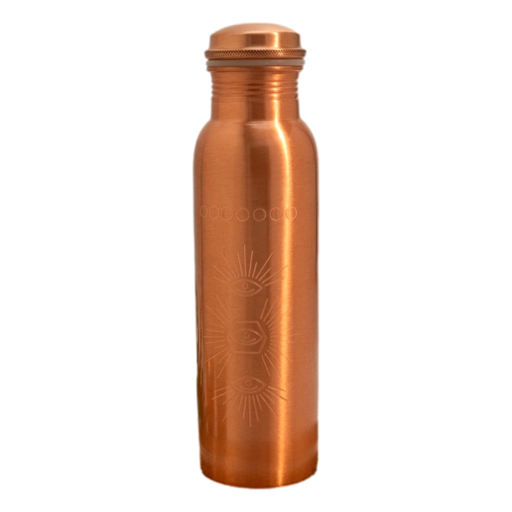 Ayruveda Specialist - Pure Copper Water Bottle Engraved with Sun ± 950ml