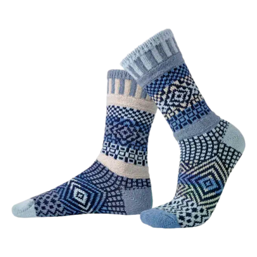 Solmate Socks - Crew Socks Adult Azure