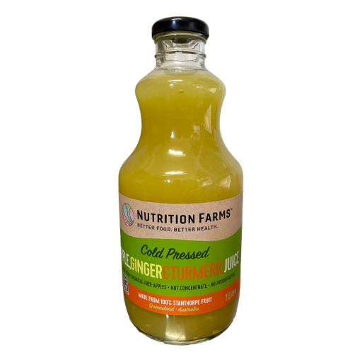 Nutrition Farms - Cold Pressed Apple, Ginger, Turmeric Juice 1ltr
