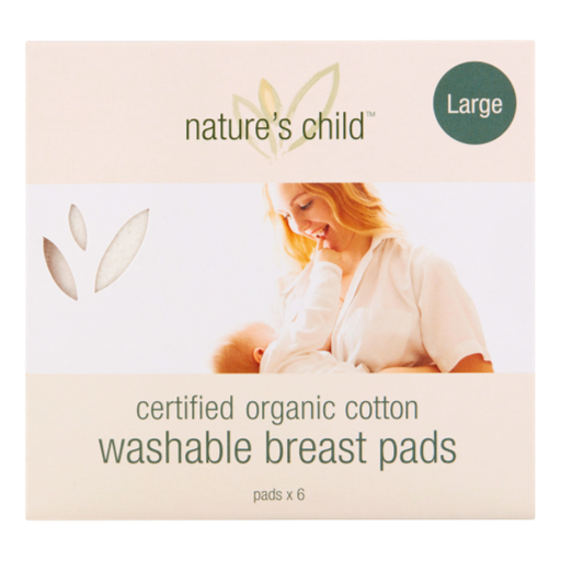 Natures Child - Breast Pads Large Cotton x 6