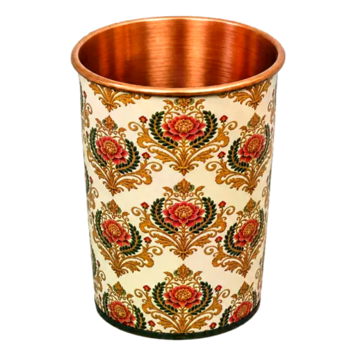 Ayurveda Specialist - Pure Copper Mug with Rio Floral Print 300ml