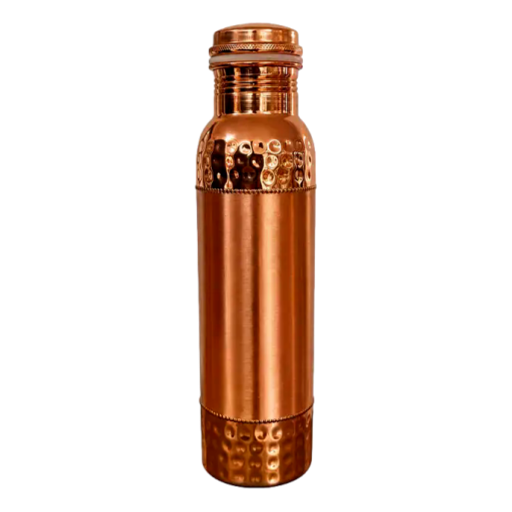 Ayurveda Specialist - Pure Copper Water Bottle – Hammered High-Gloss & Matte 950ml