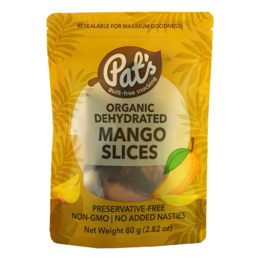 Pats - Organic Dehydrated Mango Slices 80gm