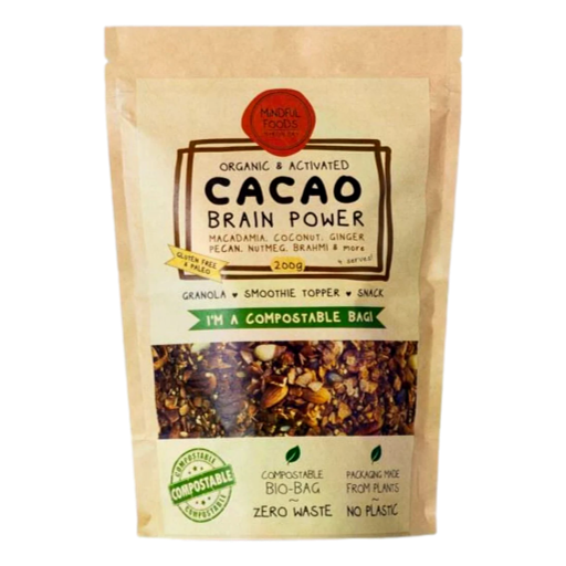 Mindful Foods - Cacao Brain Powder Granola Organic & Activated 200gm