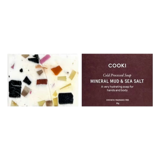 Cooki - Cold Processed Hand & Body Soap in Mineral Mud & Sea Salt 90g