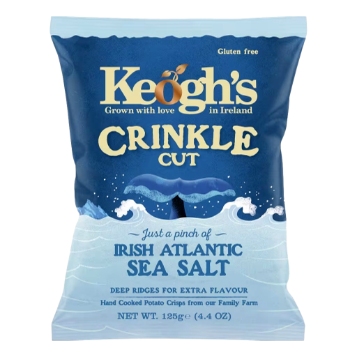 Keoghs - Crinkle Cut Atlantic Sea Salt Chips 125gm